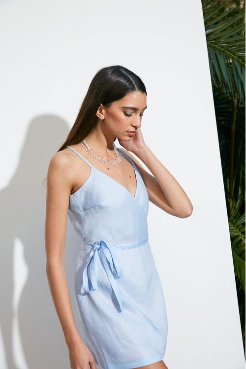 VESTIDO GUAYABA CELESTE